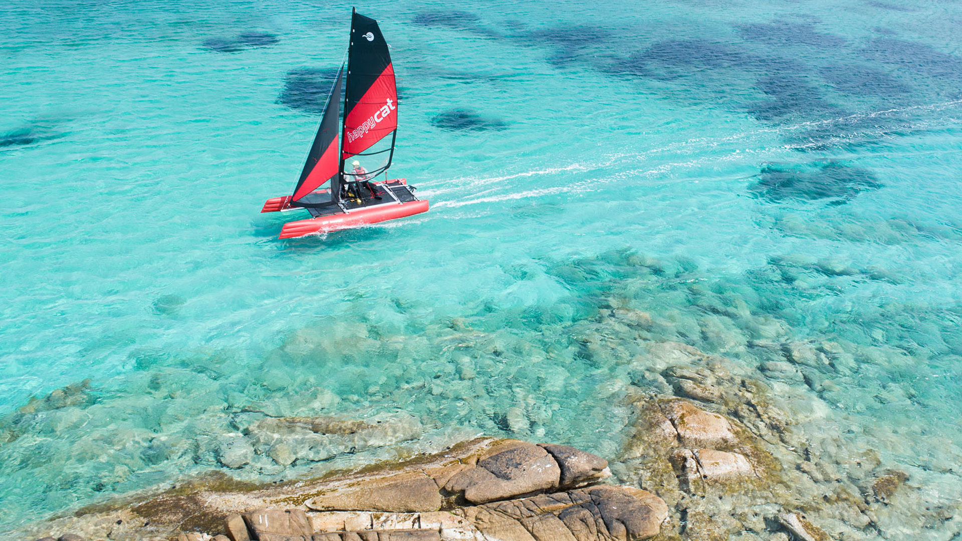 sailing inflatable catamaran