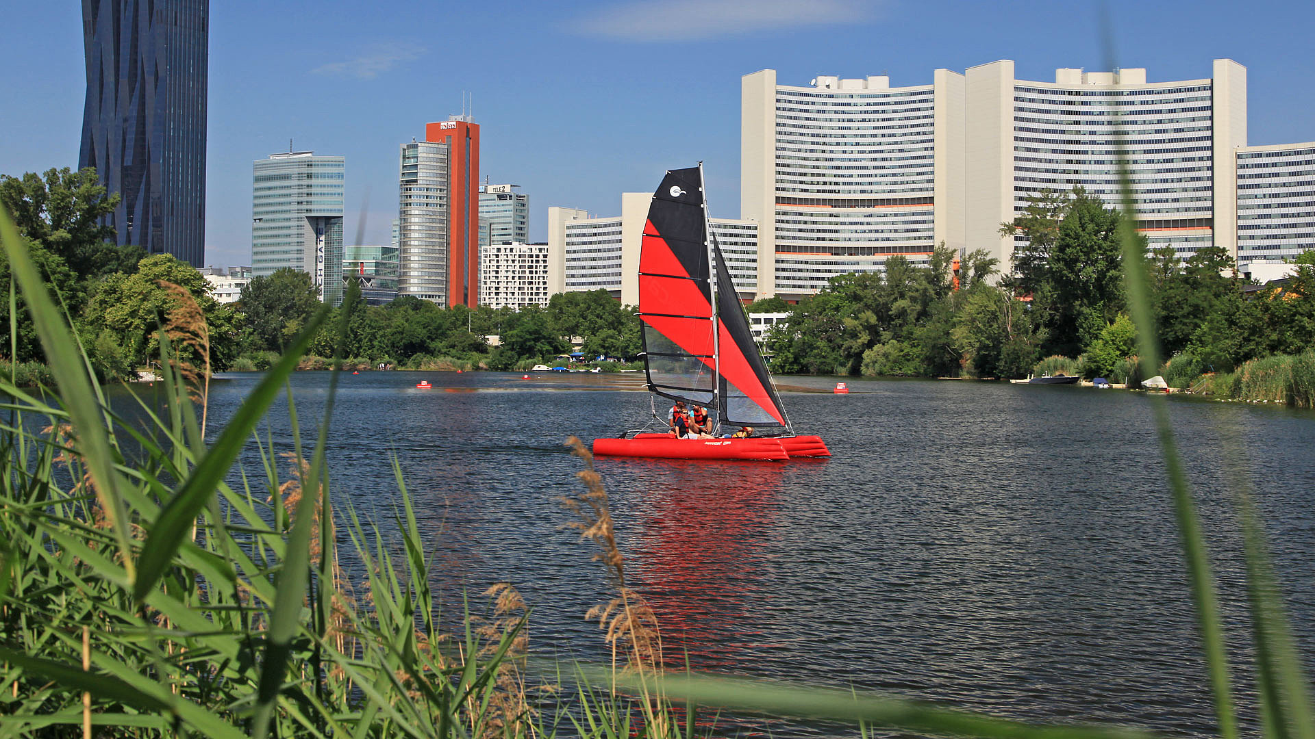 sailing inflatable catamaran